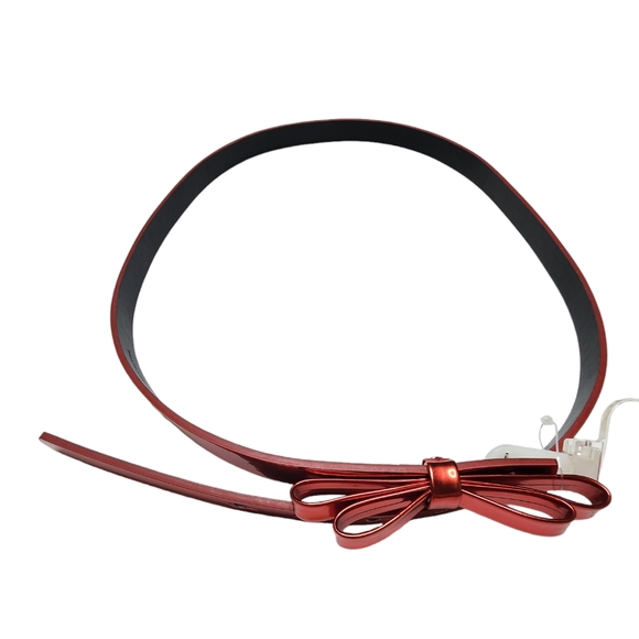 Charming Charlie Ruby Red Bow Present Christmas Holiday Candy Apple December - Picture 2 of 10